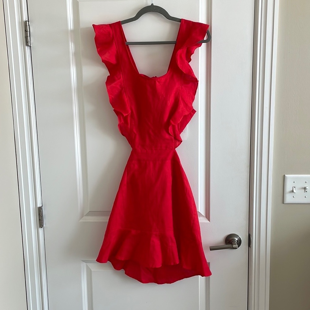 Mini dress with open back